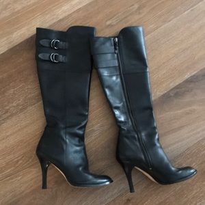 Black leather cole Haan + Nike air boots